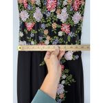 Blondie Nites Floral Embroidered Strapless Gown Black Mesh Corset Formal Dress Photo 8