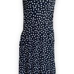 Vintage 1990s Maxi Dress Sleeveless Black White Polka Dot Print Cowl Neck Flowy Size 12 Photo 11