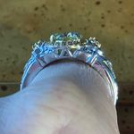 Genuine Moissanite Yellow Sapphire Sterling Silver Ring Size 8 Photo 1