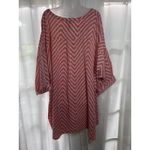 Catherines  5X 34/36W Top Short Sleeves Orange White Hi Low‎ Hem Photo 2