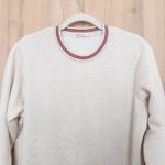 Marine layer  Womens Sweatshirt Size L Cream Crewneck Cozy Preppy Minimalist Photo 1