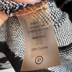 Calvin Klein  Floral Black Modest Office Career Sweater Dress Cozy Size Medium Photo 4