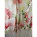 In Bloom Lingerie Cover Robe Floral Sheer L ROMANTIC FLOWERS EDGE Size L Photo 5