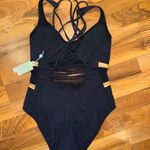 Bleu Rod Beattie  1 piece swim sheer strappy back size 10 NWT‎ bathing suit Photo 3