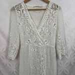 Soft Surroundings Soft Surrounding Petite White Tosca Crochet Knit Dress Size XS Photo 4