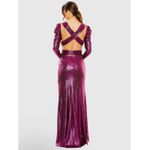Mac Duggal NWT IEENA Princess Sleeve Cut Out Metallic Gown 27060 Sz 4 $498 Photo 1