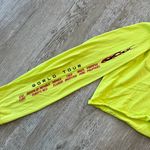 Forever 21 Womens  Neon Green CNCO Cropped Long Sleeve Tshirt - M Photo 2