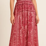 Voyage Mediterranee Capri Paisley Strapless Maxi Dress Pink XS Photo 0