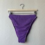 NEW Oseree Lumiere Sporty 90’s Metallic Purple Bikini Swimsuit Bottoms Size XL Photo 1