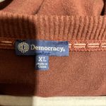 Democracy Sweater Womens Extra Large XL Orange Lace Inset Sleeves Pullover Photo 6