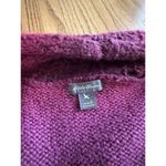 Eddie Bauer  Open Cadigan Size S Maroon Long Sleeve Open Front Knit Pockets Photo 6
