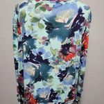 Parker Alyson  aqua floral terrycloth sweatshirt size 1X Photo 5