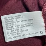 Knox Rose  | Burgundy Floral Embroidery Button Up Top | Large Photo 7