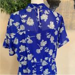 Lulus NWOT  Floral Dressed Up Royal Blue Floral Print Midi Dress Photo 9
