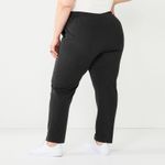 Nine West Plus Size Relaxed Joggers Size 2X Black Charcoal Tapered Leg Trouser Photo 1