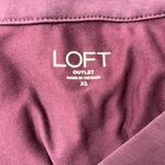 Loft Maroon Long-sleeved V-Neck Blouse Photo 6