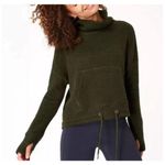 Sweaty Betty Restful Boucle Knit Funnel Neck Cropped Top Green Size XS Photo 0