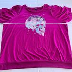 Torrid French Terry Short Sleeve Purple Skull Lightweight Sweatshirt 5X Photo 9