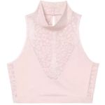 Victoria's Secret NWT Leopard Print Mock Neck Active Crop Top Photo 0