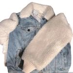 Rebecca Taylor LA VIE DENIM & FAUX FUR JACKET - LIGHT DENIM Size M Photo 9