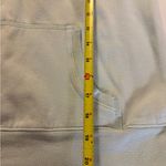 Aeropostale Women’s Hoodie Medium Light Blue Green Soft Hibiscus Pullover Pocket Photo 3