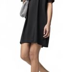 Uniqlo AIRism Cotton Mini Dress | Short-Sleeve Shirt Dress Black XS Photo 0