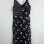 Topshop  Mixed Floral Print Strappy Side Slit Midi Dress Size 4 Photo 0