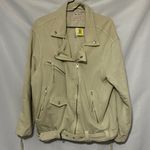 We The Free Light Tan Jacket Women’s size Medium POCKETS ZIPPERS EUC CLEAN Photo 4