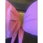 Dunnas Womens pink bandeau bikini strapless‎ top size medium Francesca Magnani Photo 4