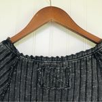 We The Free Meant To Be Black Ribbed Cropped Short Sleeve Tee Top Medium New Photo 7