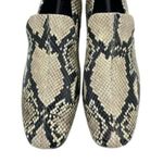 via spiga Women’s Baudelaire Square Toe Snakeskin Embossed Leather Loafers Photo 2