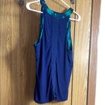 Market & Spruce  Teal and Navy Floral Blouse Photo 2