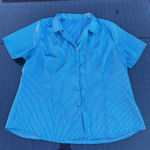 Riders By Lee  Blue Striped Blouse Photo 0