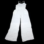 prAna  Fernie Wide Leg Jumpsuit White Tencel Modal Beach Flowy Women's Size XS Photo 1