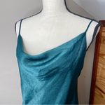 Resa Madison Spaghetti Strap Midi Slip Dress in Emerald Green Medium NWT Photo 6