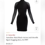 Vintage 1990’s Azzedine Alaïa Designer Black Wool Honeycomb Knit Mini Dress XS Photo 14