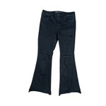 American Eagle super stretch hi rise slim flare black denim jeans size 14 short Photo 2