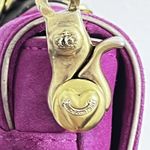 Juicy Couture Vintage Y2K Fuchsia Suede Bag Gold Chain Strap Rhinestone Heart Photo 8