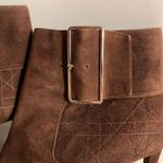 Christian Dior Boots Graphic Cannage Brown Buckle Ankle Booties Photo 2