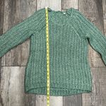 Anthropologie Knitted and Knotted Green Sunstich Sweater With Silver Sequins XS Photo 5