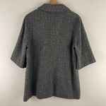 J.Jill Grey Wool Blend Textured Tweed Button Up Short Sleeve Blazer Jacket Photo 6