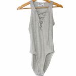 Nordstrom Madison & Berkeley Stripe Lace Up Bodysuit Photo 3