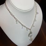 Moon & Star Silver Toned Necklace Photo 1