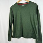 Bombas Women's Green Speckled Pima Cotton Long Sleeve Crew Neck Tee Size M Photo 2