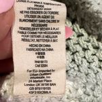 Free People V-Neck Sweater 3/4 Long Sleeve Green Cream Cotton Stripe Block Top M Photo 7