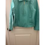 Black Rivet  Women's Mint Green Faux Leather Zip Up Jacket Coat Size L Photo 8