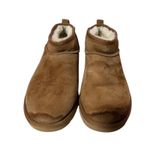 UGG  Classic Ultra Mini Chestnut Suede Sheepskin Winter Ankle Boots Womens Size 9 Photo 8