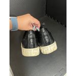 Versace  Womens Low Leather Trainer Sneaker Black Shoes Size 41 US 11‎ Photo 6
