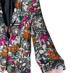 Vintage Floral Print Lightweight Blazer Size Large Pink Photo 3