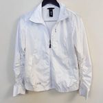 Nvo Full Zip Waterproof White Jacket Pockets Lightweight Women’s Size Small Photo 0